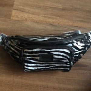 New! PINK: Zebra Print - see through Fanny pack